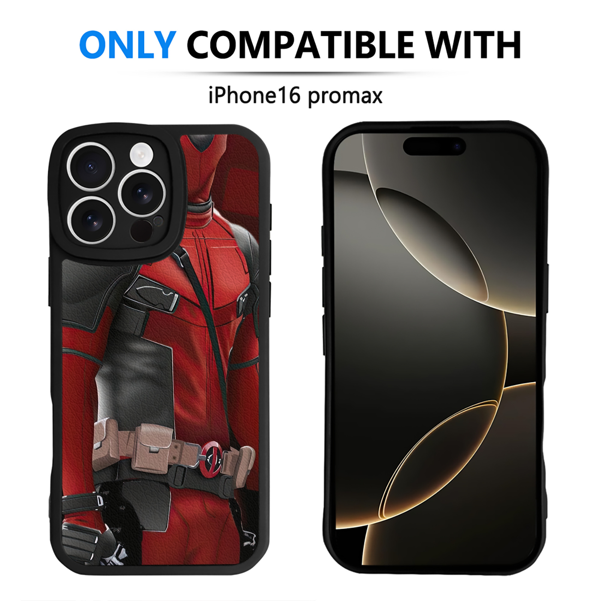 （画像用） Deadpool デッドプール 【iPhone 16シリーズ対応】シリコンスマホケース（レザー調） 材質：シリコン